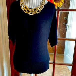 Black half sleeve sweater